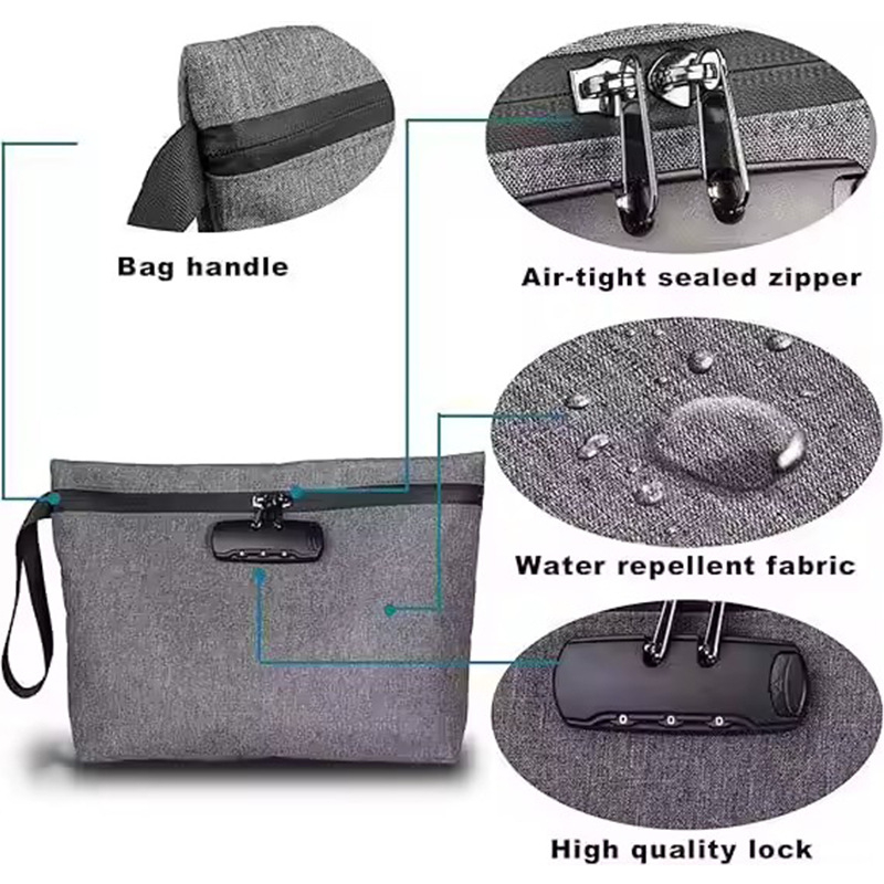 Ceļojumu dezodoranta maisiņš ar aktivēto ogli, tabakas maisiņš ar paroli, uzglabāšanas maisiņš ar smaku izolācijas maisiņš, āra pārnēsāšanas soma