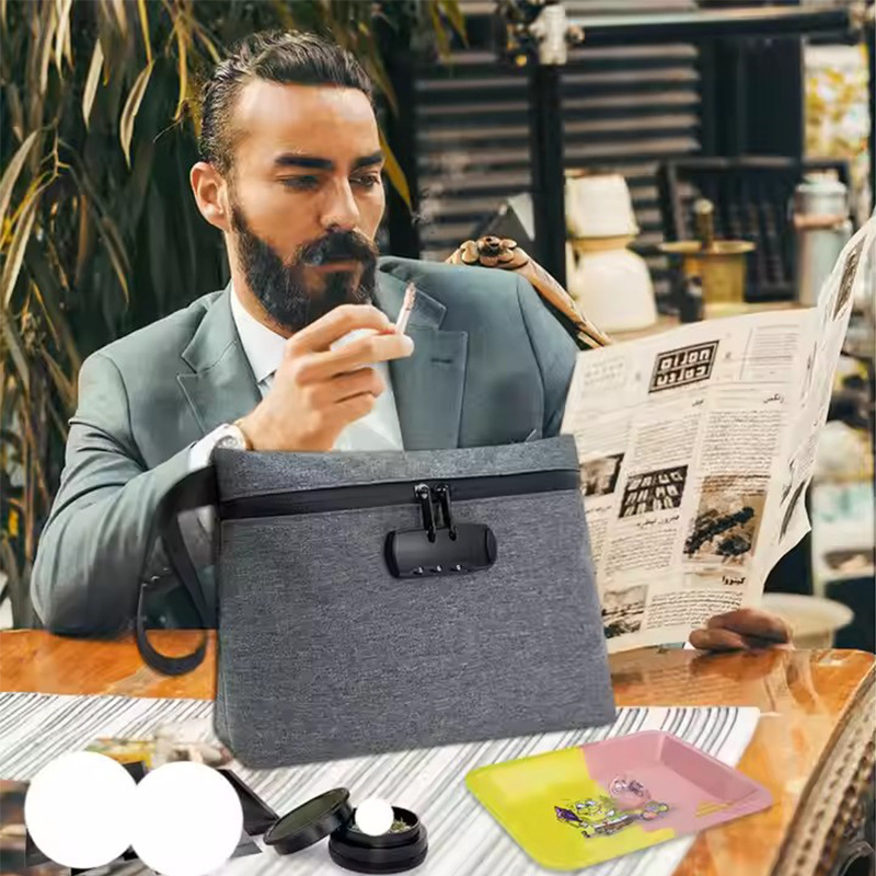 Ceļojumu dezodoranta maisiņš ar aktivēto ogli, tabakas maisiņš ar paroli, uzglabāšanas maisiņš ar smaku izolācijas maisiņš, āra pārnēsāšanas soma