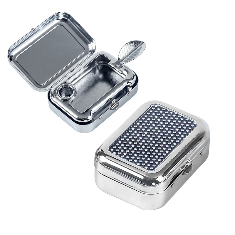 Nešiojama kišeninė peleninė, mini rūkalių kvadratinė metalinė, madinga kelioninė, maža peleninė, lauko peleninė, didmeninė prekyba