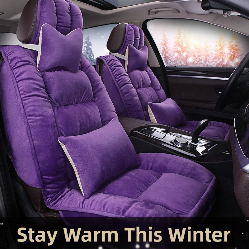 Зимна къса плюшена възглавница за столче за кола, нова зимна калъфка за седалка с полар, универсална пухена възглавница за седалка, на едро