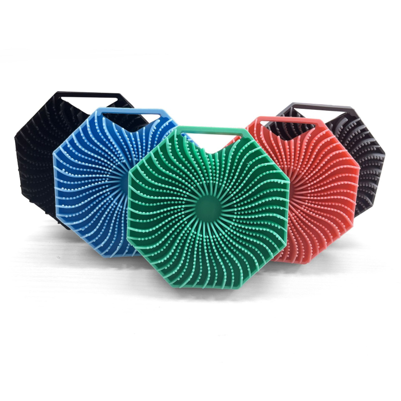 Jianhong Amazon Πολυγωνική βούρτσα μπάνιου σιλικόνης Φορητή βούρτσα μπάνιου σιλικόνης που τοποθετείται στον τοίχο Εξαγωνική βούρτσα μπάνιου