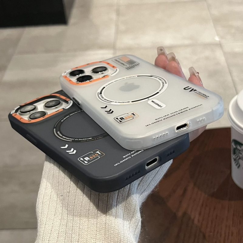 Magnetické puzdro na telefón s matným povrchom vhodné pre iPhone 16, Pro Maxx, elegantný Apple 15, jednoduchý ochranný kryt proti pádu