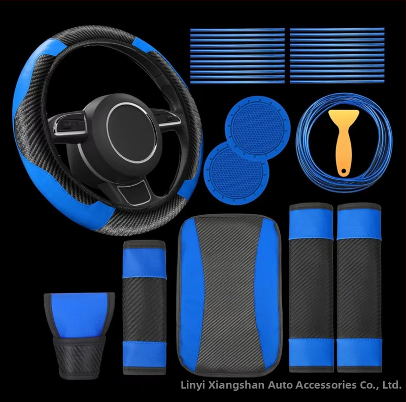 Трансгранична външна търговия с автомобилен волан, капак за скоростна кутия, капак за ръчна спирачка, подложка за рамо, подлакътник, кутия, подложка за влакче в каботажното судно, 30 броя костюм