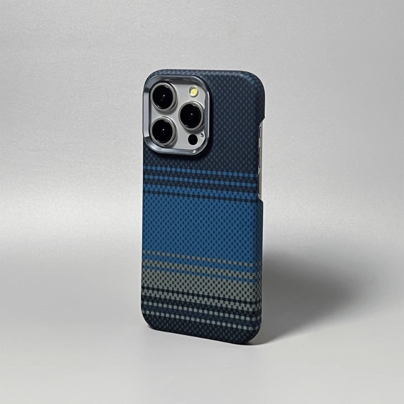 Kevlar supermagnētisks tālruņa maciņš, kas piemērots iPhone 17, oglekļa šķiedras puspakā, Apple 16 Pro Max aizsargmaciņš