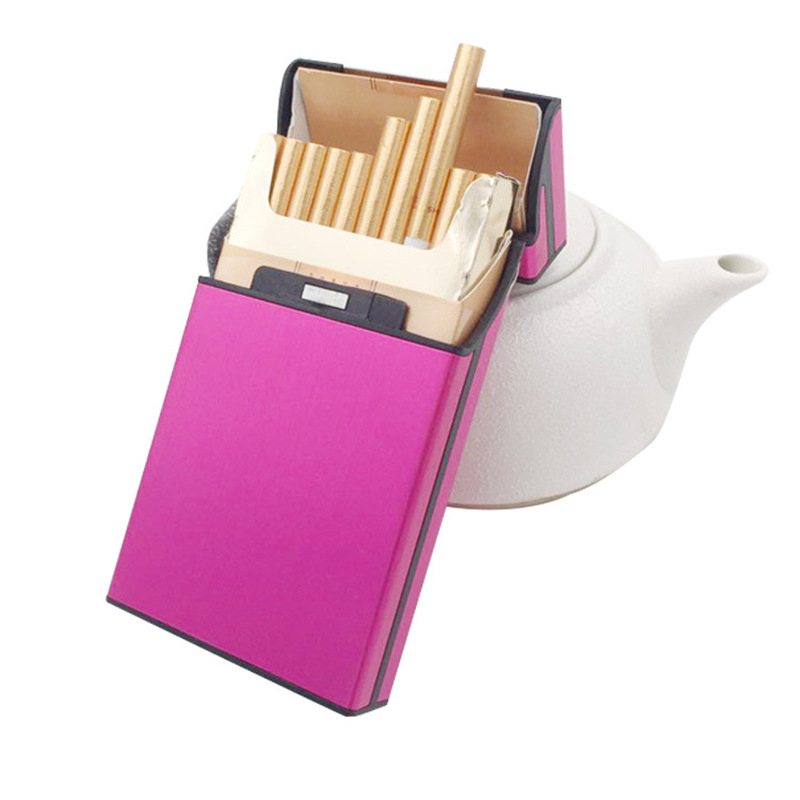 Kūrybinga, suasmeninta, madinga nauja metalinė aliuminio lydinio 20 cigarečių dėžutė, atspari slėgiui ir drėgmei, dovanų dėžutė su gamintojo logotipu