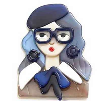 2024 нови нишови очила за момичета брошка акрилна красота глава дрехи игли на склад едро бижута