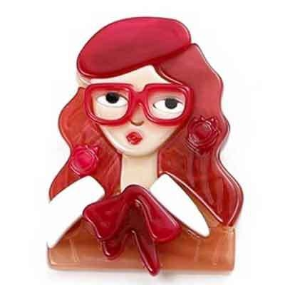 2024 нови нишови очила за момичета брошка акрилна красота глава дрехи игли на склад едро бижута