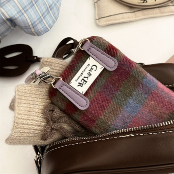 Rudens un ziemas vilnas rūtaina siksniņa ar fiksētu aizdari iPhone16/15PROMAX mobilā tālruņa maciņš 14/13PRO Apple