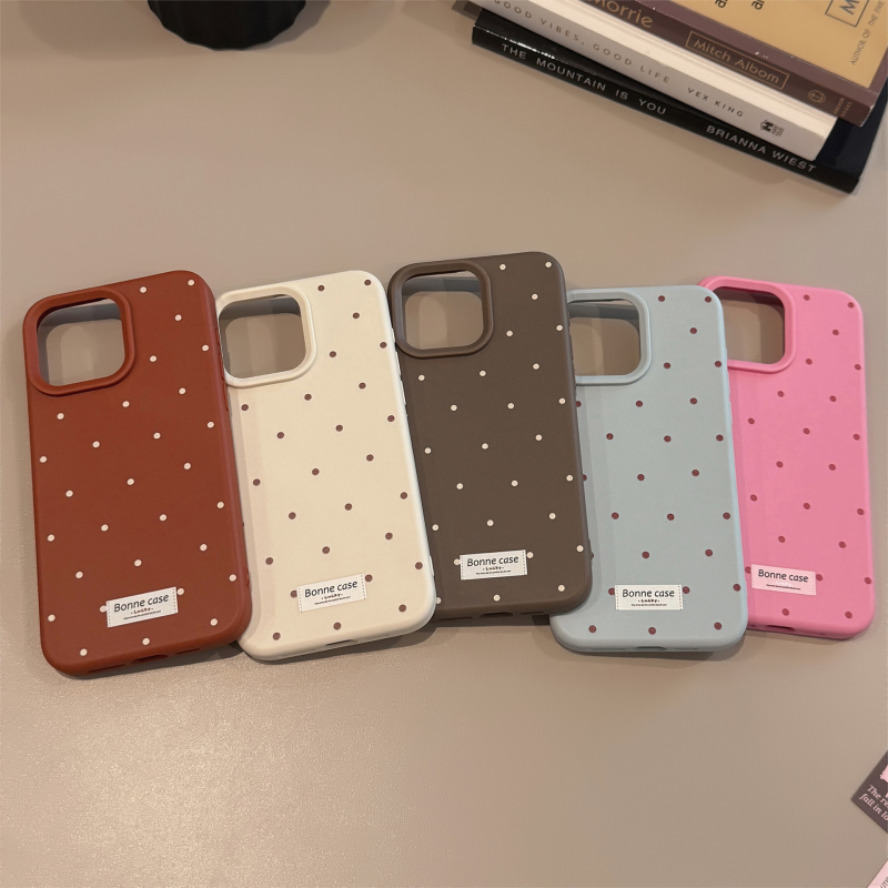 Piemērots Apple iPhone 16promax mobilā tālruņa maciņam ar korejiešu Wave Point 15/14 Simple Personality kritiena aizsardzību