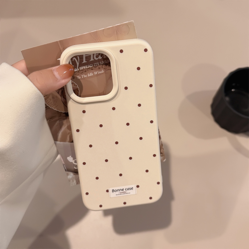 Sobib Apple iPhone 16promaxi mobiiltelefoni ümbrisele Korea Wave Point 15/14 Simple Personality kukkumiskaitsega