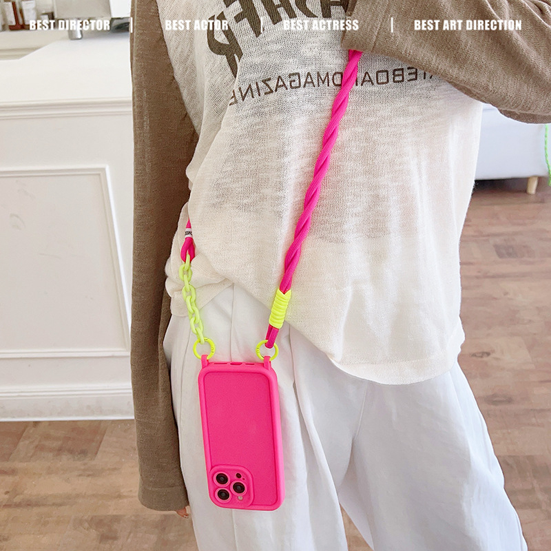 Sobib iPhone 15 mobiiltelefoni ümbrisele, 16Promax ümbrisele, kaelarihmaga, lihtsale kukkumiskindlale mobiiltelefoni ümbrisele