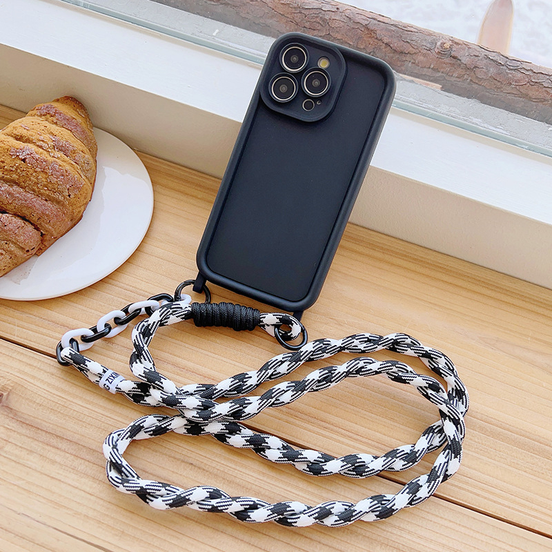 Sobib iPhone 15 mobiiltelefoni ümbrisele, 16Promax ümbrisele, kaelarihmaga, lihtsale kukkumiskindlale mobiiltelefoni ümbrisele