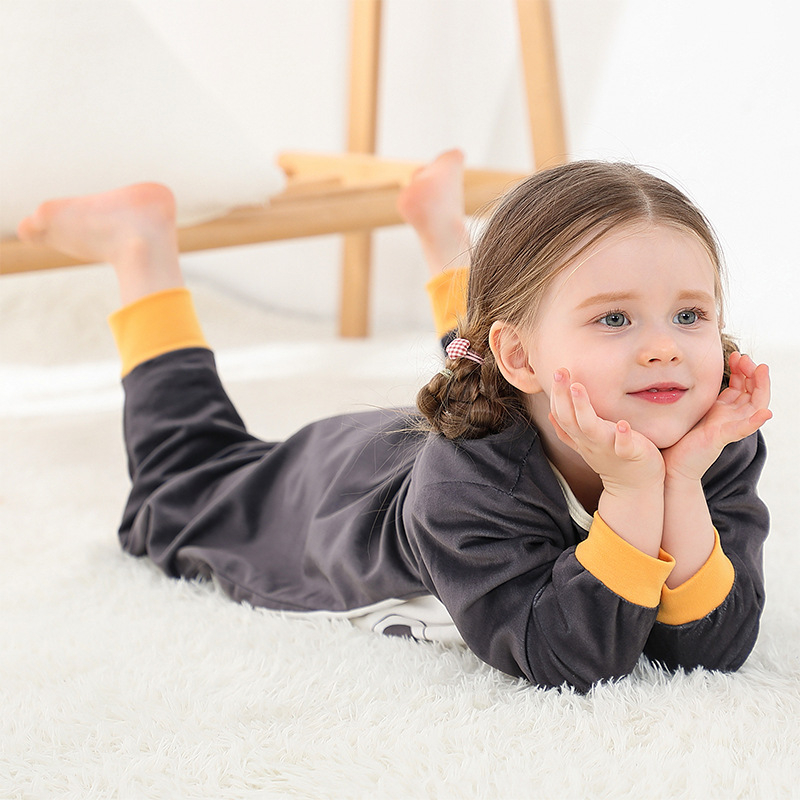 Michley Cross-Border uus magamiskott kevad- ja sügiseseks laste kaheosalise jalaga magamiskott beebikombinesoon laste pidžaama