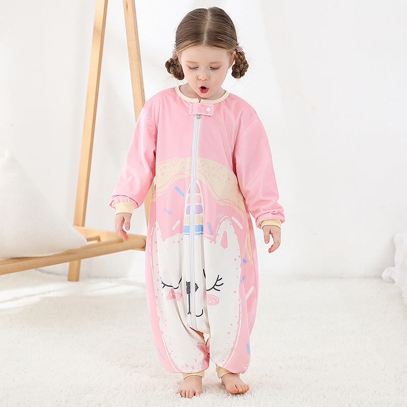 Michley Cross-Border uus magamiskott kevad- ja sügiseseks laste kaheosalise jalaga magamiskott beebikombinesoon laste pidžaama