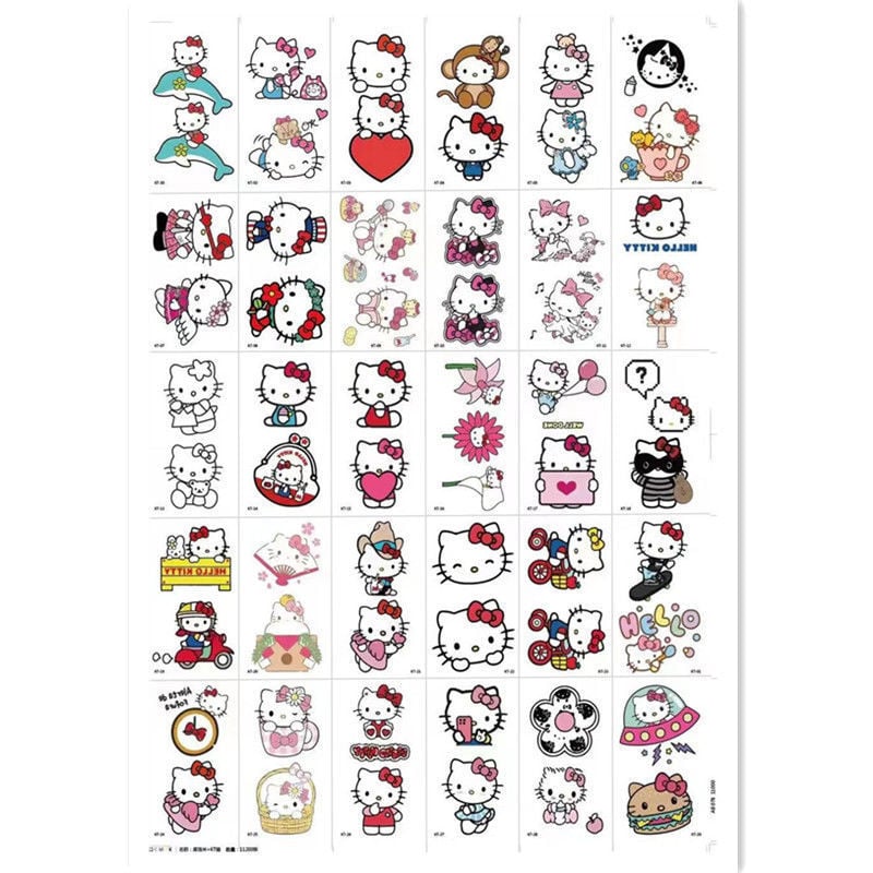 Sanrio Culomi Hello Kitty Merlot veekindel kauakestev tätoveeringukleebis pestav multifilm armas tudeng värske