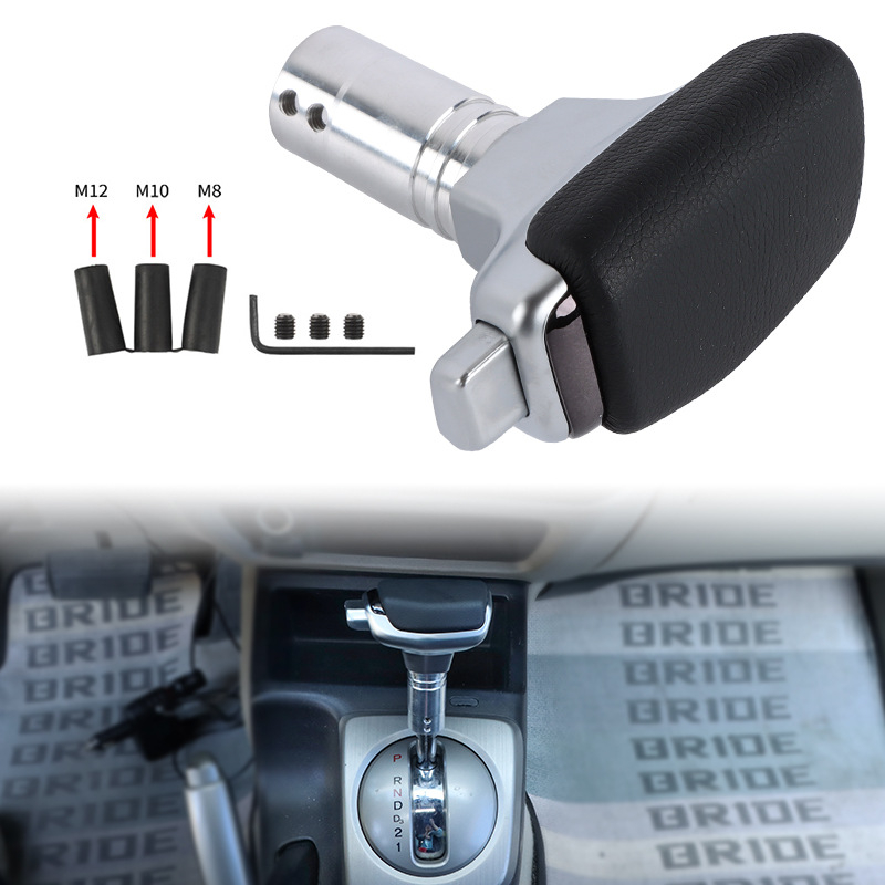 Automašīnas modifikācijas poga ādas pārnesumu pārslēgšanas svira Head Yacht pārnesumu pārslēgšanas svira rokas bumba alumīnija sakausējuma viļņu nūja koka graudu oglekļa šķiedras raksts