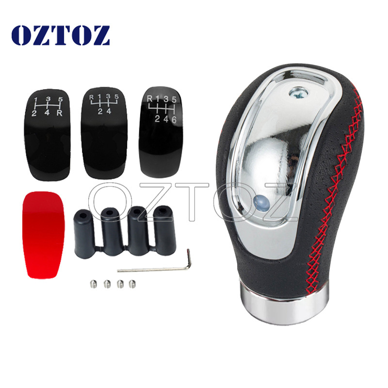 Auto käigukang käigukang manuaalkäigukast universaalne modifikatsioon must nahk 5-käiguline 6-käiguline ristkäiguline käiguvahetuskuul