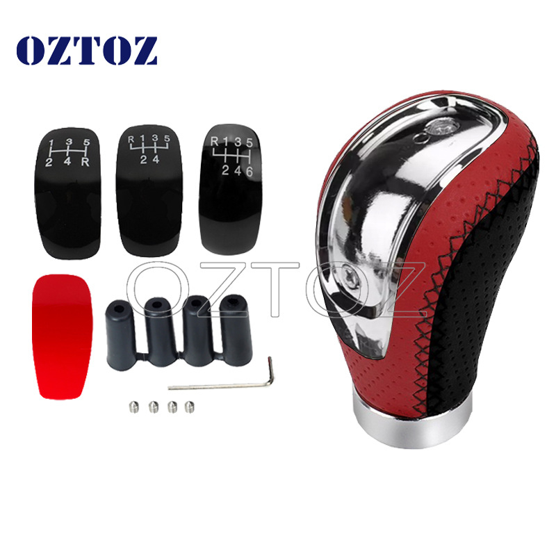 Auto käigukang käigukang manuaalkäigukast universaalne modifikatsioon must nahk 5-käiguline 6-käiguline ristkäiguline käiguvahetuskuul