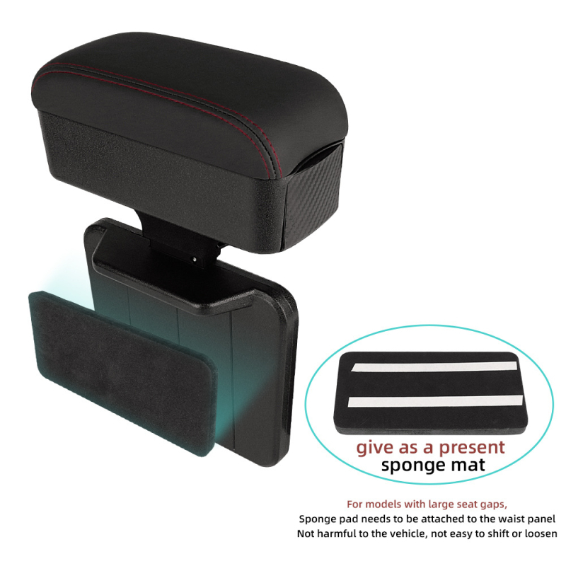 Automobilio porankio dėžė, skirta tarp sėdynės ir puodelių laikikliui, daugiafunkcinė daiktadėžė, skirta automobilio centrinės konsolės porankiui