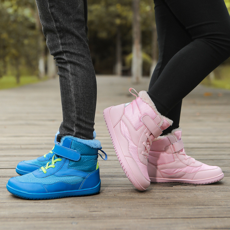 Berniukų sniego batai 2024 m. žiemai Nauji, su vilnos pamušalu, sustorinti, šilti, vaikiški medvilniniai batai, atsparūs vandeniui, neslystantys, dideli vaikiški medvilniniai batai