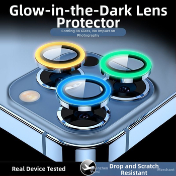 Подходящо за Apple 15ProMax керамично светещо фолио за лещи Eagle Eye, iPhone 14, фолио за мобилен телефон с разделени лещи и всичко включено.