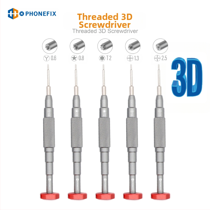 Șurubelniță Phillips pentru repararea telefoanelor mobile, lot cu mâner cu filet 3D, bit magnetic, lot, set de scule de dezasamblare Apple