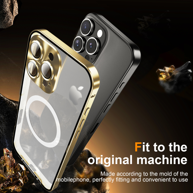 Sobib Apple 17 mobiiltelefoni ümbrisele, üliõhukesele mattklaasist arvuti tagapaneeli lukustuspandlaga IP15/16/14/13 magnetilise kaitseümbrisega rist