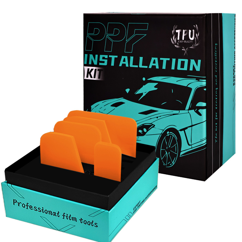 KNS fluorescējošas pulverveida caurspīdīgas plēves ūdens novadīšana Oksfordas skrāpēšana neredzama automašīnas pārklājuma plēves skrāpēšana nebojā plēvi liellopu cīpslu skrāpis