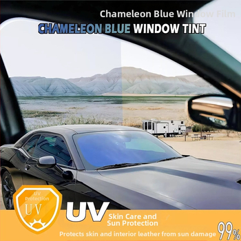 Imperiāli violeta krāsaina automašīnas stikla plēve priekšējā vējstikla saules izolācijas plēve stiklam ar augstu privātumu spoku rožu saules plēve