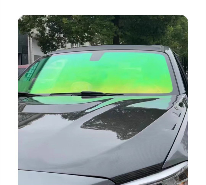 Imperiāli violeta krāsaina automašīnas stikla plēve priekšējā vējstikla saules izolācijas plēve stiklam ar augstu privātumu spoku rožu saules plēve