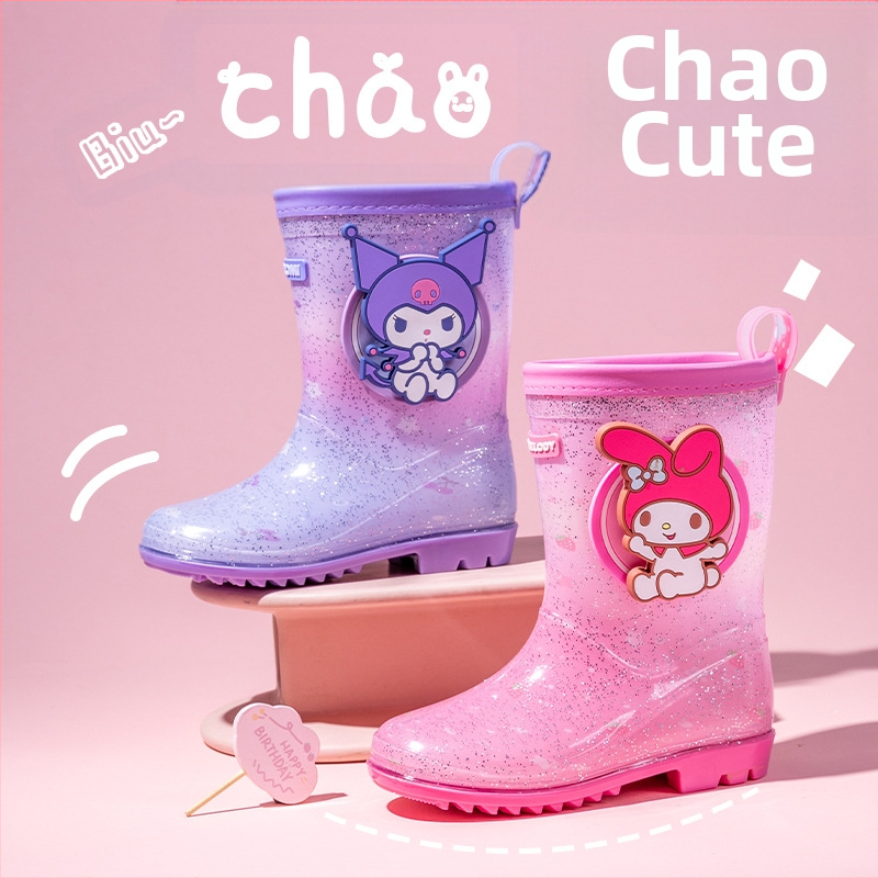 Sanrio vihmajalatsid naiste tarretisega laste Kulomi armsad Meruti lasteaia kooli libisemiskindlad veekindlad vihmasaapad