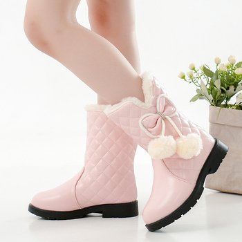 Meiteņu zābaki 2024. gada ziemas stilā, lieli, bērnu, pedāļi, sabiezināti, silti, mazas meitenes, princeses zābaki, bērnu sniega zābaki