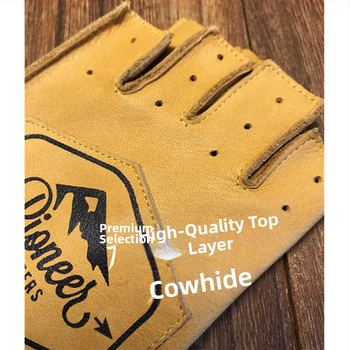 Motociklo pirmojo sluoksnio karvės odos motociklo vyriškos vairavimo retro važiavimo neslystančios moteriškos pusės pirštų pirštinės vasarai lauke