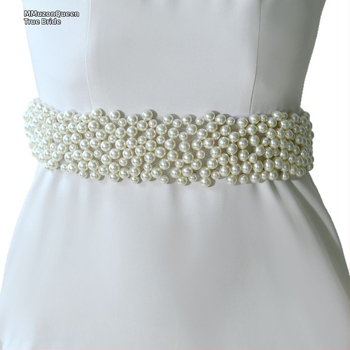 Manzhen moteriška perlų diržo madinga suknelė su dekoratyviniu nėrinių diržu, madinga suknelė su perlų juosmens grandinėle M122