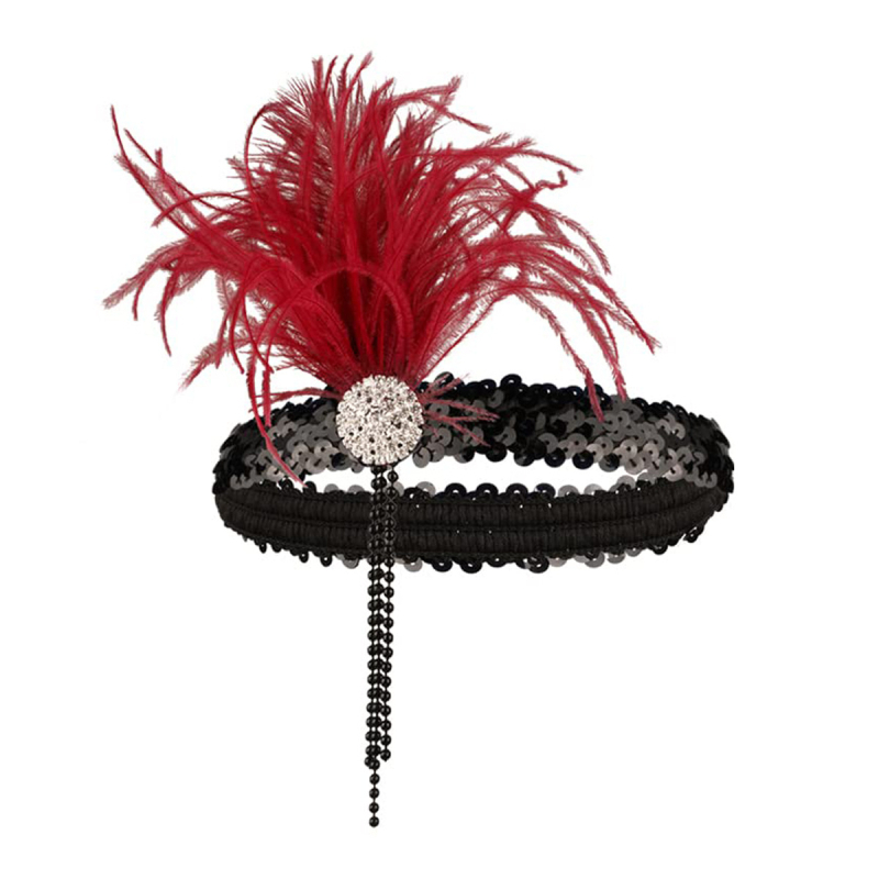 1920ndate sulgedest peapael Amazonis müüdav Euroopa ja Ameerika retro sulgedest peakate, tutiga teemantpeapael, juuksepael