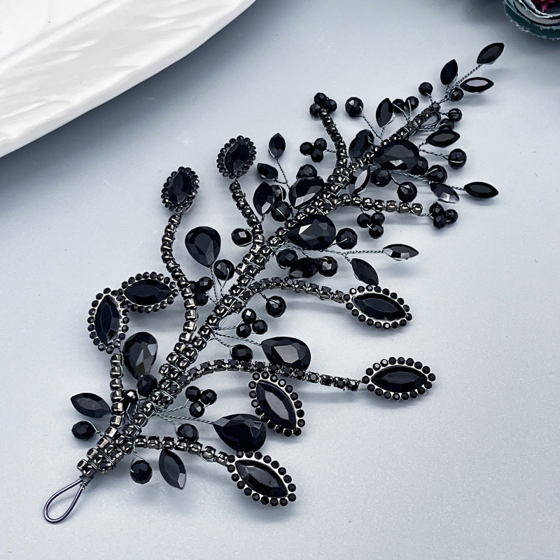 Euroopa ja Ameerika tipptasemel pruudi peakate, šampanjast käsitsi valmistatud rhinestone kristallist juuksetükk, pulmaetenduse foto juukseaksessuaarid DZ253