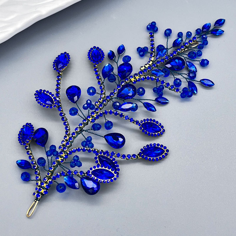 Euroopa ja Ameerika tipptasemel pruudi peakate, šampanjast käsitsi valmistatud rhinestone kristallist juuksetükk, pulmaetenduse foto juukseaksessuaarid DZ253