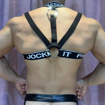 JOCKMAIL Trendikas kirjaga õõnesmoodne kõrge elastse õlarihmaga meeste komplekteeritud sidemega fitness-show lihastele