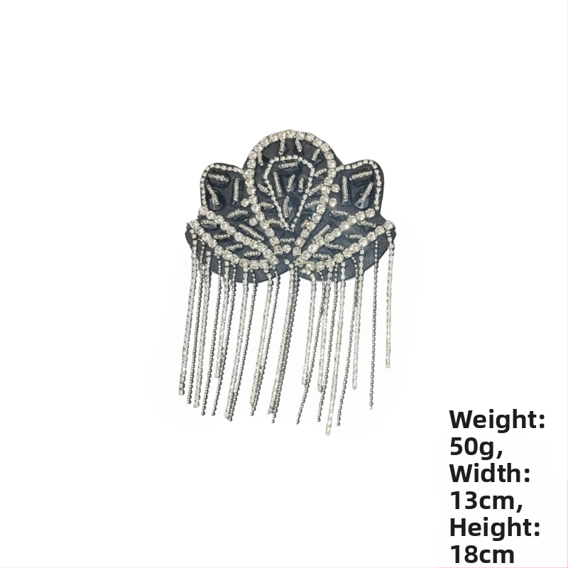 Трансгранична Европа и Съединените щати нови пискюли пънк еполети платнени стикери тежка промишленост ръчно изработени мъниста модни сценични аксесоари за облекло