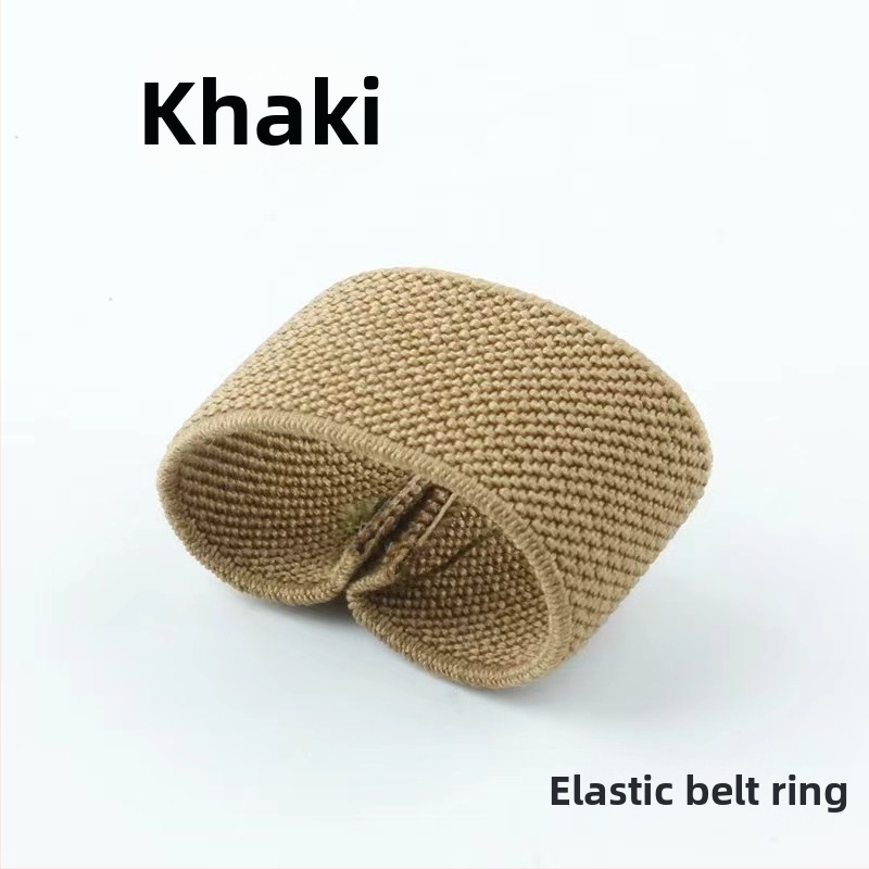 Nylonový opasok Čierne doplnky Spona na chvost Pevný krúžok na chvost Elastická gumička Spona na plátno Opasok Krúžok malý kruh