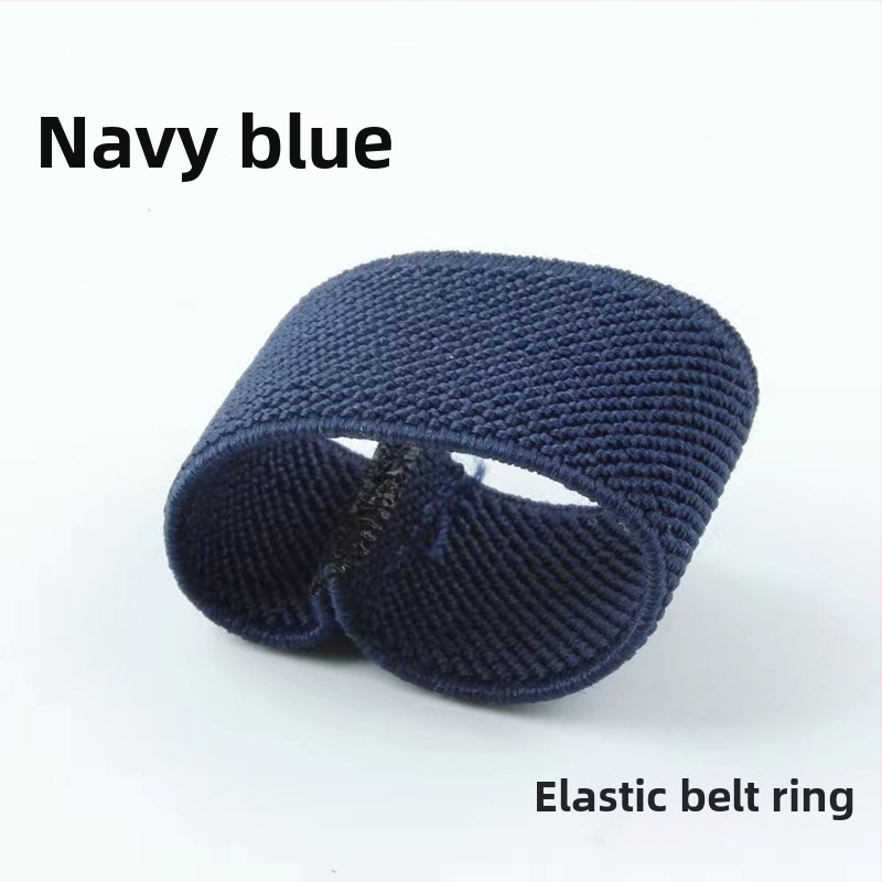 Nylonový opasok Čierne doplnky Spona na chvost Pevný krúžok na chvost Elastická gumička Spona na plátno Opasok Krúžok malý kruh