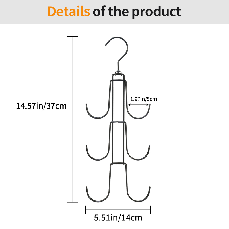 Новият продукт на Amazon - въртяща се закачалка за чанти, кука за съхранение на чанти, закачалка за дрехи, многофункционална, многослойна, закачалка за гардероб, артефакт за окачване на чанти.