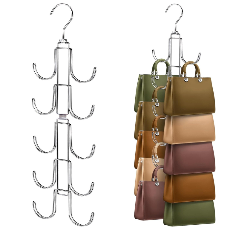 Новият продукт на Amazon - въртяща се закачалка за чанти, кука за съхранение на чанти, закачалка за дрехи, многофункционална, многослойна, закачалка за гардероб, артефакт за окачване на чанти.