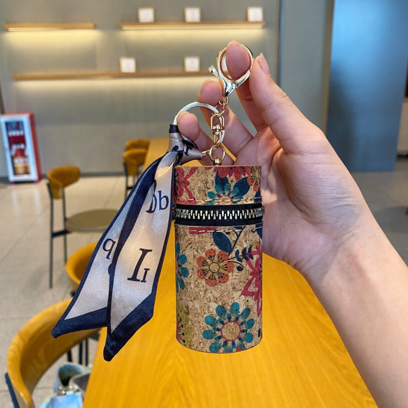 Nauja europietiška ir amerikietiška retro popieriaus medienos grūdų kibiro burna raudonas vokas madingas cilindrinis ausinių lūpų dažų raktų monetų piniginė