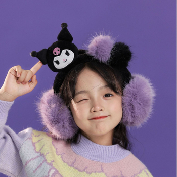 Sanrio originaalsed volitatud laste kõrvaklapid, soojad kõrvaklapid, talvised plush-kõrvaklapid, naiste armsad tüdrukud