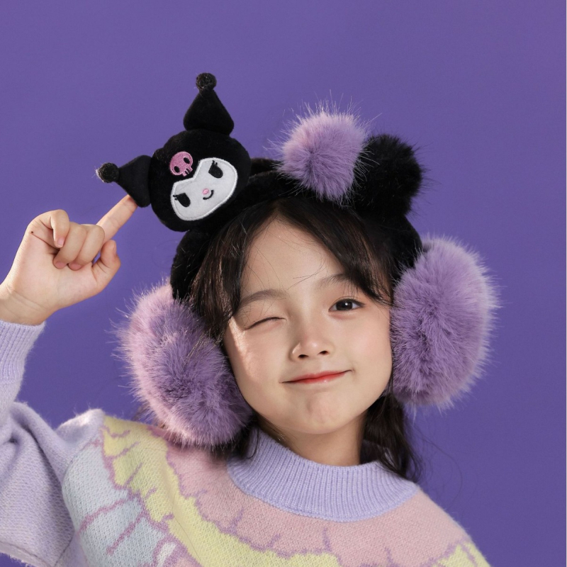 Sanrio originaalsed volitatud laste kõrvaklapid, soojad kõrvaklapid, talvised plush-kõrvaklapid, naiste armsad tüdrukud