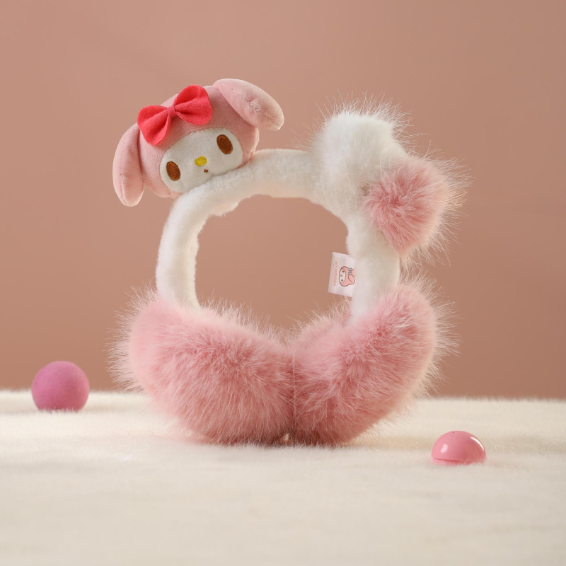 Sanrio originaalsed volitatud laste kõrvaklapid, soojad kõrvaklapid, talvised plush-kõrvaklapid, naiste armsad tüdrukud