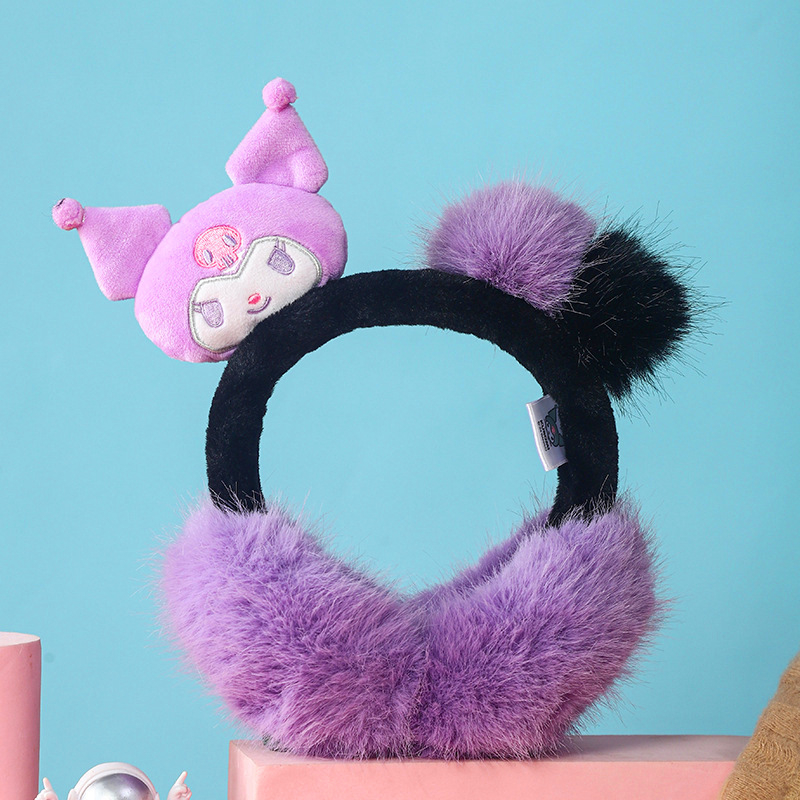 Sanrio originaalsed volitatud laste kõrvaklapid, soojad kõrvaklapid, talvised plush-kõrvaklapid, naiste armsad tüdrukud