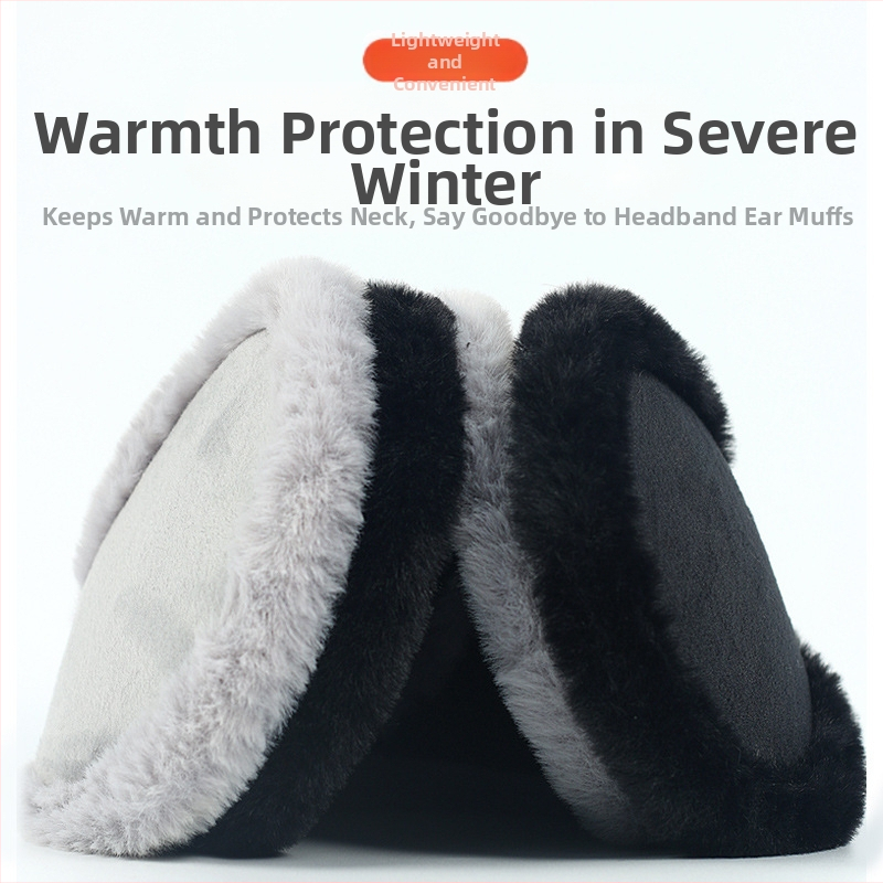 Zimné teplé chrániče sluchu pre mužov, outdoorové cyklistické chrániče sluchu proti zamrznutiu, artefakt zosilnený vzadu, veľké chrániče sluchu
