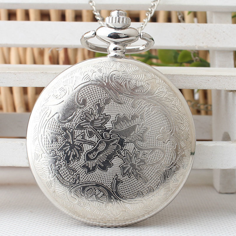 Dobs, blīvs ziedu vintage kabatas pulkstenis Dream Star Flip Pointer kvarca pulkstenis vīriešu un sieviešu dekoratīvs liels kulonu kaklarotas pulkstenis